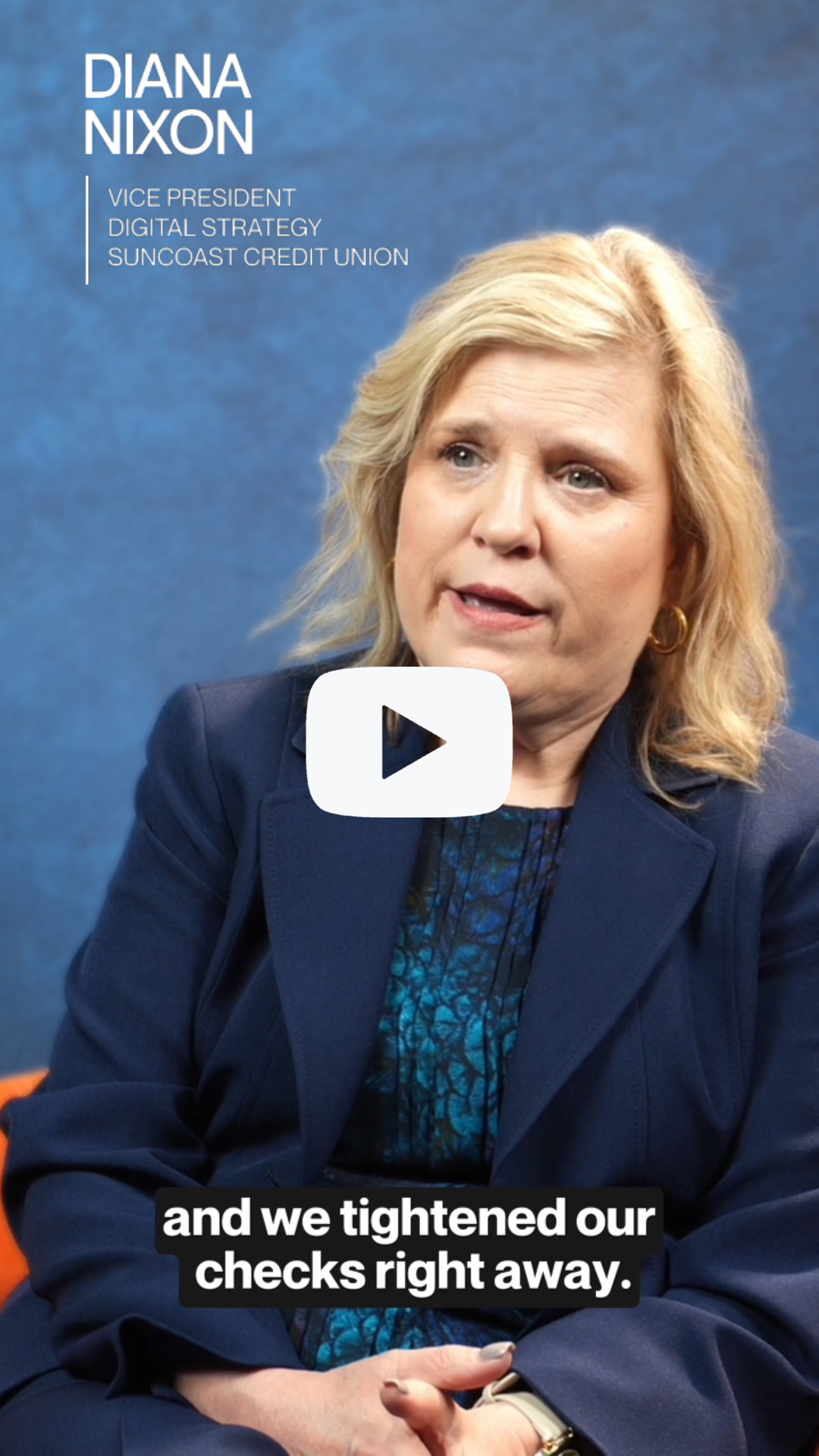 Diana Nixon, customer testimonial video thumbnail for Timonial's remote video production service