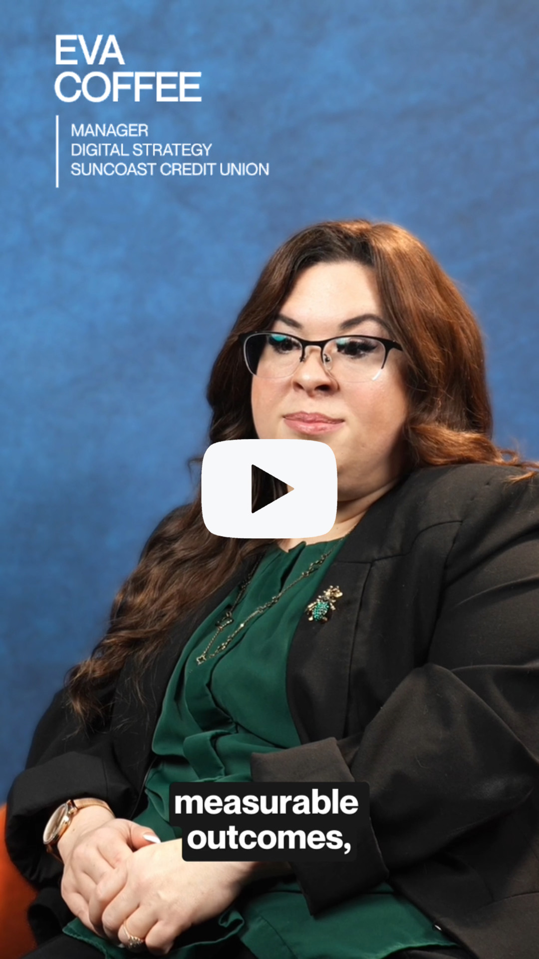 Eva, customer testimonial video thumbnail for Timonial's remote video production service