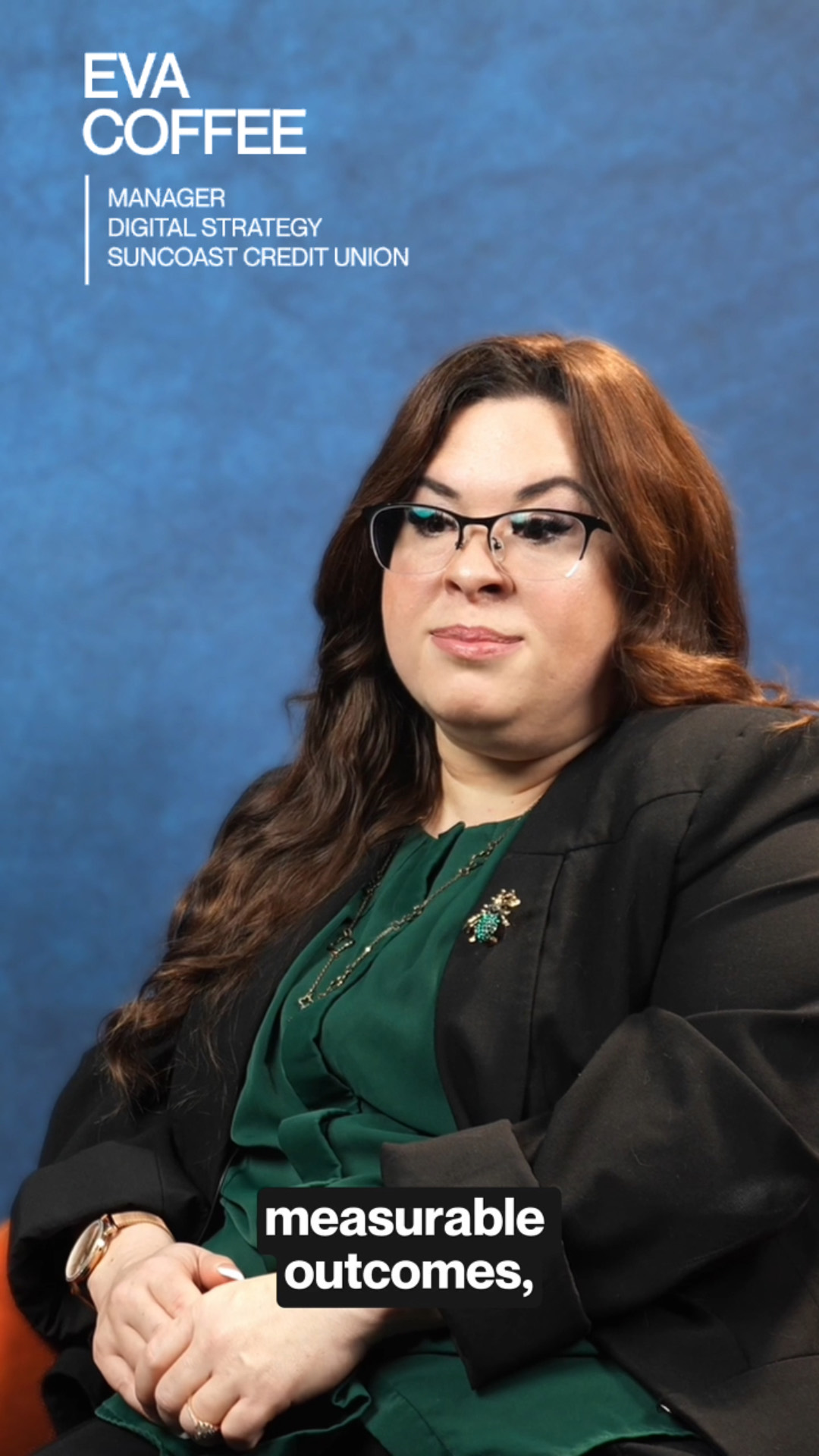 Eva, customer testimonial video thumbnail for Timonial's remote video production service